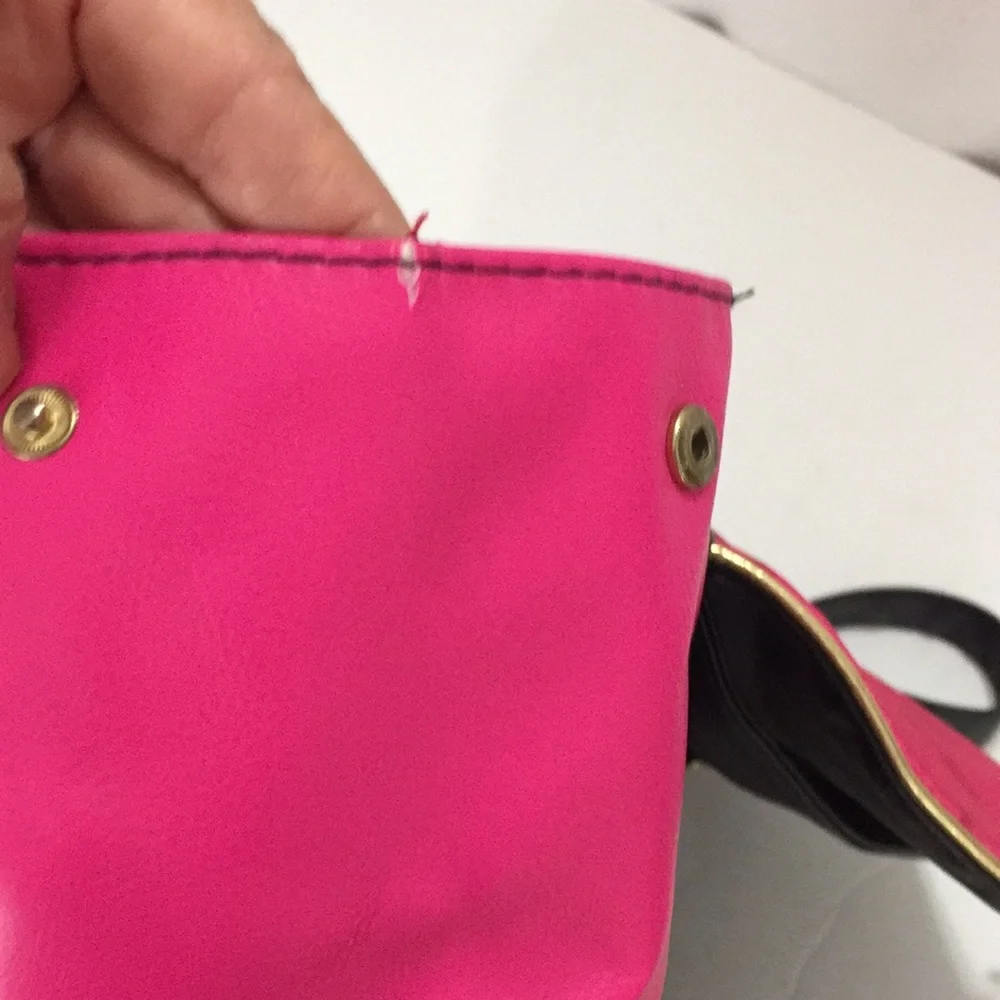 Juicy Couture Black and Pink Backpack Purse Bag